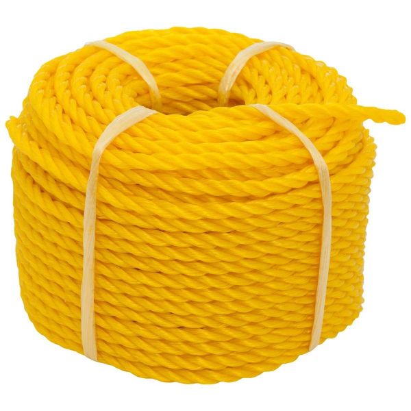 CORDEL POLIETILENO TORCIDO AMARILLO 8MM (PEZ08K)