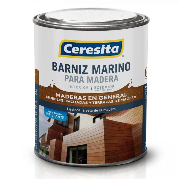 BARNIZ MARINO CAOBA 1/4 GALON MADELUXE CERESITA