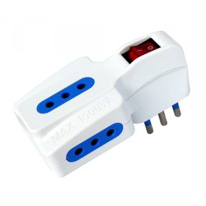 ADAPTADOR ELECTRICO TRIPLE 10AM C/SWITCH MACROTEL