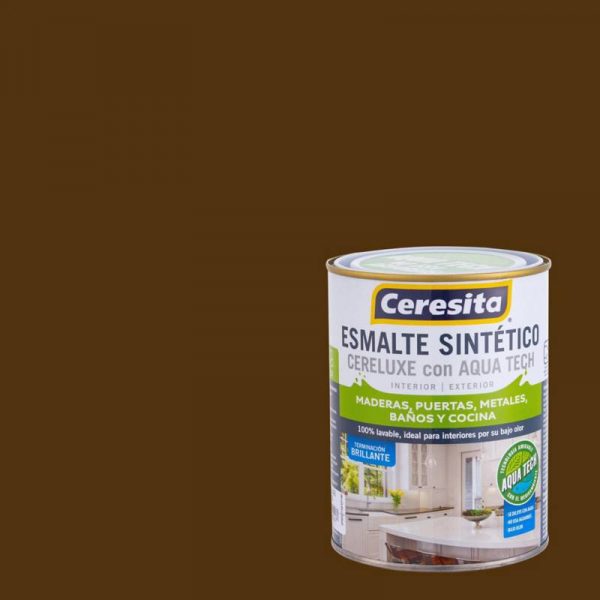 PINTURA ESMALTE SINTETICO CAFE MORO 1/4 GALON CERESITA
