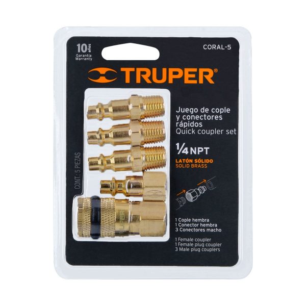 JUEGO ACOPLE MACHO Y HEMBRA 1/4 TRUPER (19081)