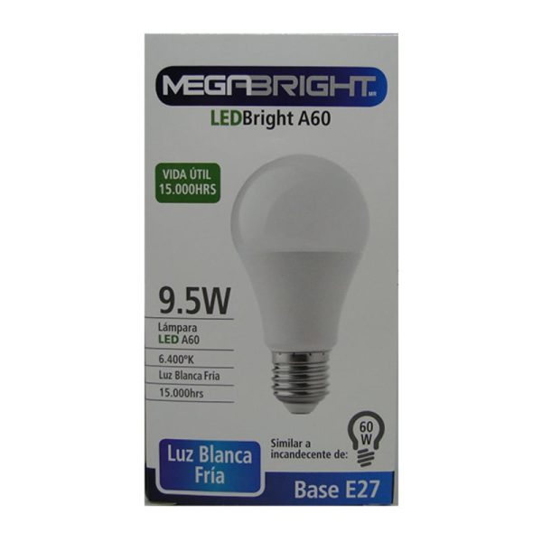 AMPOLLETA LED 9.5W LUZ FRIA MEGABRIGHT
