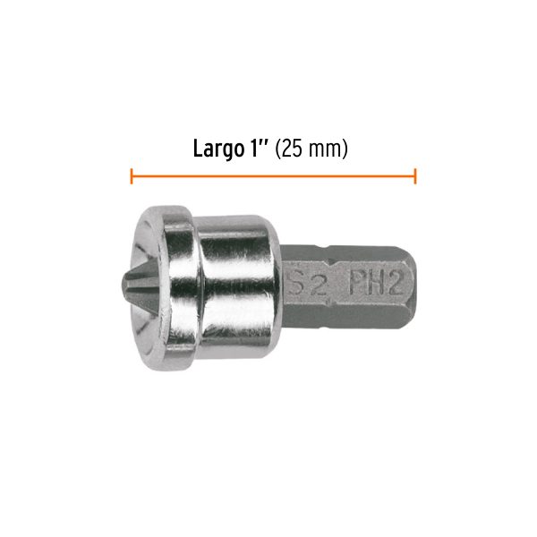 PUNTA PH2 1" VOLCANITA PACK 5 TRUPER (12717)