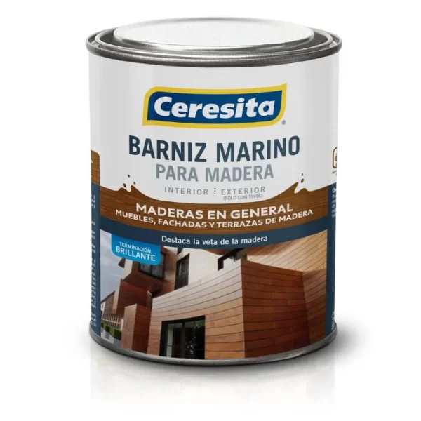 BARNIZ MARINO ALERCE 1/4 GALON MADELUXE CERESITA